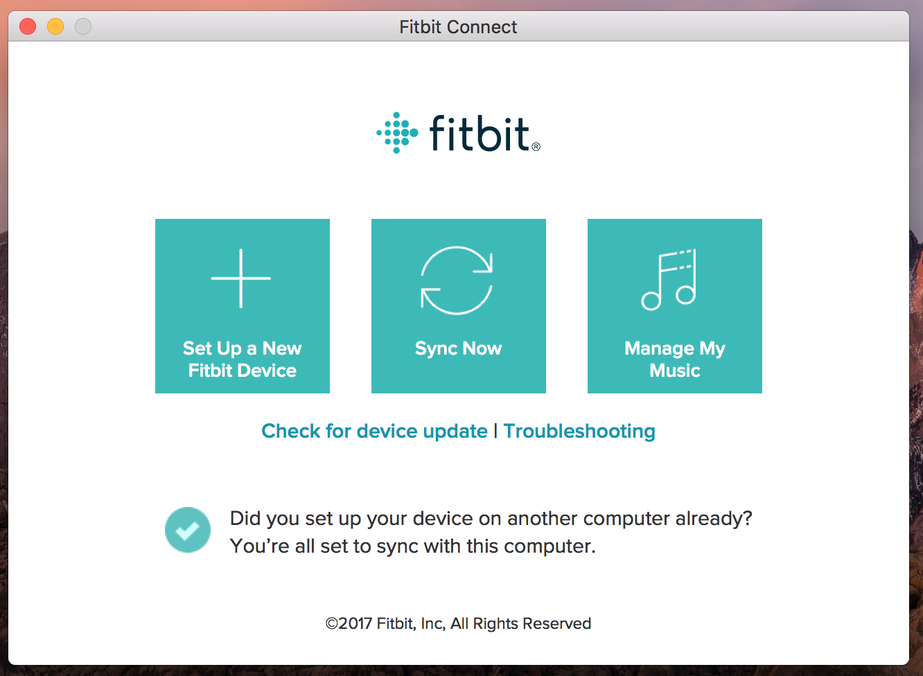 Fitbit Connect App Mac